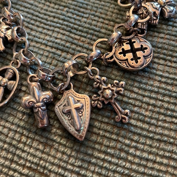 Silver tone Celtic cross bracelet - Picture 3 of 3